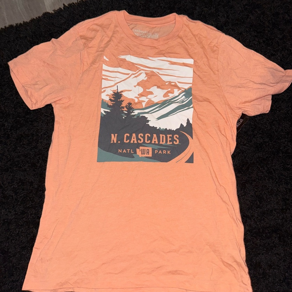 N. Cascades National Park Peach /Coral T-Shirt Sz.M